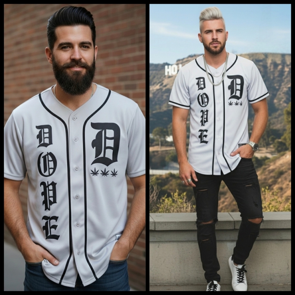 Spencers Gray blk D$pe mary 🪴 Graphic Baseball Jersey Streetwear Top Unisex M